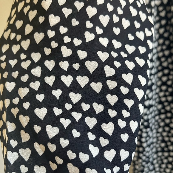2/$50 J Crew Mercantile Black and White Heart Dress - Picture 3 of 10